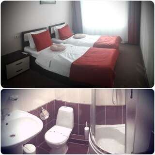 Отель AMBER Hotel & Cafe Богородчаны Стандартный двухместный номер с 1 кроватью или 2 отдельными кроватями-4